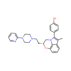 Cc1c(-c2ccc(O)cc2)n2c3c(cccc13)O[C@H](CCN1CCN(c3ccccn3)CC1)C2 ZINC000026399687