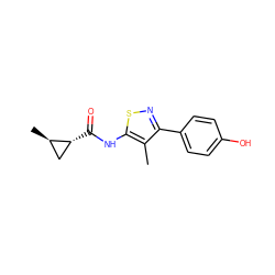 Cc1c(-c2ccc(O)cc2)nsc1NC(=O)[C@@H]1C[C@H]1C ZINC000084604916