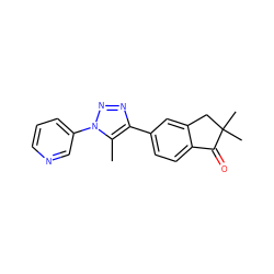 Cc1c(-c2ccc3c(c2)CC(C)(C)C3=O)nnn1-c1cccnc1 ZINC000045257820