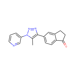 Cc1c(-c2ccc3c(c2)CCC3=O)nnn1-c1cccnc1 ZINC000045288937