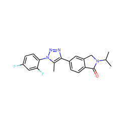 Cc1c(-c2ccc3c(c2)CN(C(C)C)C3=O)nnn1-c1ccc(F)cc1F ZINC000013983201