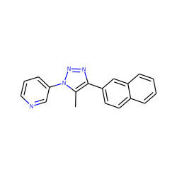 Cc1c(-c2ccc3ccccc3c2)nnn1-c1cccnc1 ZINC000045254091