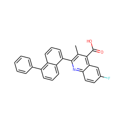 Cc1c(-c2cccc3c(-c4ccccc4)cccc23)nc2ccc(F)cc2c1C(=O)O ZINC000029466413