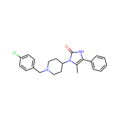 Cc1c(-c2ccccc2)[nH]c(=O)n1C1CCN(Cc2ccc(Cl)cc2)CC1 ZINC000013799240