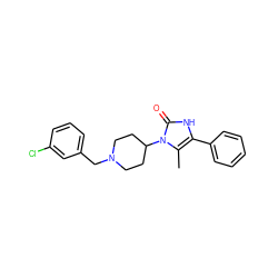 Cc1c(-c2ccccc2)[nH]c(=O)n1C1CCN(Cc2cccc(Cl)c2)CC1 ZINC000013799236