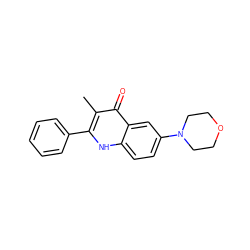 Cc1c(-c2ccccc2)[nH]c2ccc(N3CCOCC3)cc2c1=O ZINC000072111999