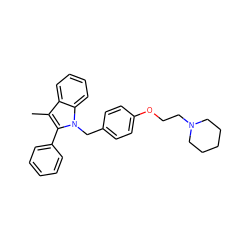 Cc1c(-c2ccccc2)n(Cc2ccc(OCCN3CCCCC3)cc2)c2ccccc12 ZINC000034232642