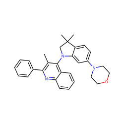 Cc1c(-c2ccccc2)nc2ccccc2c1N1CC(C)(C)c2ccc(N3CCOCC3)cc21 ZINC000095555542