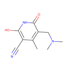 Cc1c(C#N)c(O)[nH]c(=O)c1CN(C)C ZINC000075614220