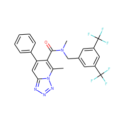 Cc1c(C(=O)N(C)Cc2cc(C(F)(F)F)cc(C(F)(F)F)c2)c(-c2ccccc2)cc2nnnn12 ZINC000071319176