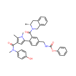 Cc1c(C(=O)N(C)c2ccc(O)cc2)cc(-c2ccc(CNC(=O)Oc3ccccc3)cc2C(=O)N2Cc3ccccc3C[C@H]2C)n1C ZINC000261192656