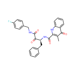 Cc1c(C(=O)N[C@@H](Cc2ccccc2)C(=O)C(=O)NCc2ccc(F)cc2)[nH]c2ccccc2c1=O ZINC000028979724