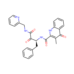 Cc1c(C(=O)N[C@@H](Cc2ccccc2)C(=O)C(=O)NCc2ccccn2)[nH]c2ccccc2c1=O ZINC000028979727