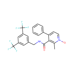 Cc1c(C(=O)NCc2cc(C(F)(F)F)cc(C(F)(F)F)c2)c(-c2ccccc2)cc[n+]1[O-] ZINC000071329797