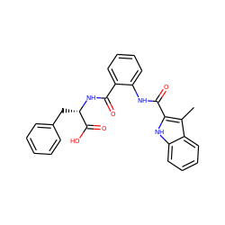 Cc1c(C(=O)Nc2ccccc2C(=O)N[C@@H](Cc2ccccc2)C(=O)O)[nH]c2ccccc12 ZINC000045302225