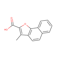 Cc1c(C(=O)O)oc2c1ccc1ccccc12 ZINC000003286662