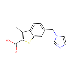 Cc1c(C(=O)O)sc2cc(Cn3ccnc3)ccc12 ZINC000029394378