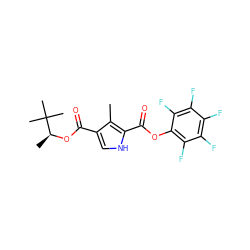 Cc1c(C(=O)O[C@@H](C)C(C)(C)C)c[nH]c1C(=O)Oc1c(F)c(F)c(F)c(F)c1F ZINC000036159439