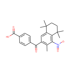 Cc1c(C(=O)c2ccc(C(=O)O)cc2)cc2c(c1[N+](=O)[O-])C(C)(C)CCC2(C)C ZINC000137107071