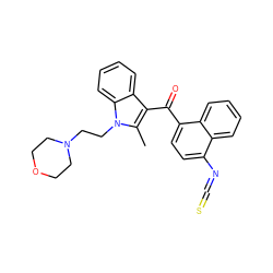 Cc1c(C(=O)c2ccc(N=C=S)c3ccccc23)c2ccccc2n1CCN1CCOCC1 ZINC000013755919