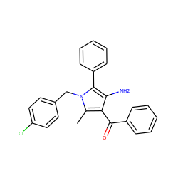 Cc1c(C(=O)c2ccccc2)c(N)c(-c2ccccc2)n1Cc1ccc(Cl)cc1 ZINC000040421037