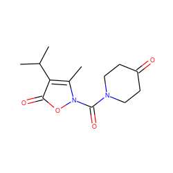 Cc1c(C(C)C)c(=O)on1C(=O)N1CCC(=O)CC1 ZINC000026937519