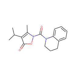 Cc1c(C(C)C)c(=O)on1C(=O)N1CCCc2ccccc21 ZINC000026849743