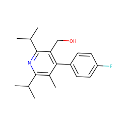 Cc1c(C(C)C)nc(C(C)C)c(CO)c1-c1ccc(F)cc1 ZINC000013437699