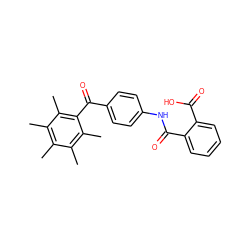 Cc1c(C)c(C)c(C(=O)c2ccc(NC(=O)c3ccccc3C(=O)O)cc2)c(C)c1C ZINC000004322383