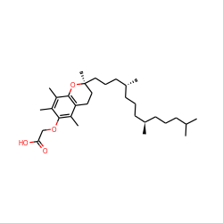 Cc1c(C)c2c(c(C)c1OCC(=O)O)CC[C@](C)(CCC[C@H](C)CCC[C@H](C)CCCC(C)C)O2 ZINC000013915805