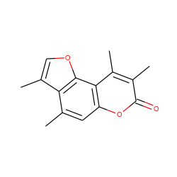 Cc1c(C)c2c(cc(C)c3c(C)coc32)oc1=O ZINC000000488495