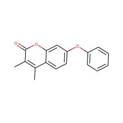 Cc1c(C)c2ccc(Oc3ccccc3)cc2oc1=O ZINC000036471459