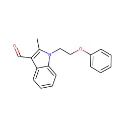 Cc1c(C=O)c2ccccc2n1CCOc1ccccc1 ZINC000000331578