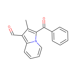 Cc1c(C=O)c2ccccn2c1C(=O)c1ccccc1 ZINC000002522269