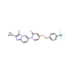 Cc1c(C2CC2)nc2ccc(-n3ccc(OCc4ccc(C(F)(F)F)cc4)cc3=O)cn12 ZINC000223375927