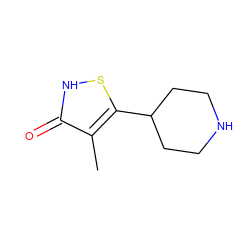 Cc1c(C2CCNCC2)s[nH]c1=O ZINC000013681967