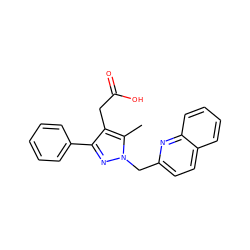 Cc1c(CC(=O)O)c(-c2ccccc2)nn1Cc1ccc2ccccc2n1 ZINC000096270515