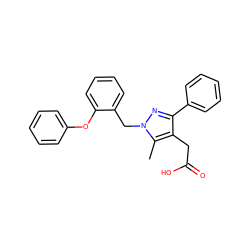 Cc1c(CC(=O)O)c(-c2ccccc2)nn1Cc1ccccc1Oc1ccccc1 ZINC000096270533