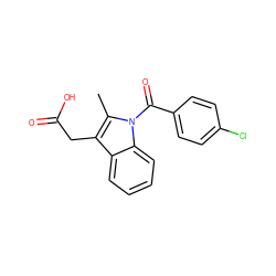 Cc1c(CC(=O)O)c2ccccc2n1C(=O)c1ccc(Cl)cc1 ZINC000013831351