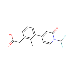 Cc1c(CC(=O)O)cccc1-c1ccn(C(F)F)c(=O)c1 ZINC000045358499