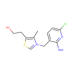 Cc1c(CCO)sc[n+]1Cc1ccc(Cl)nc1N ZINC000028976183