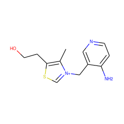 Cc1c(CCO)sc[n+]1Cc1cnccc1N ZINC000029125411