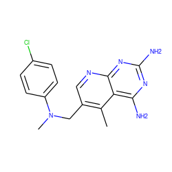 Cc1c(CN(C)c2ccc(Cl)cc2)cnc2nc(N)nc(N)c12 ZINC000003814977