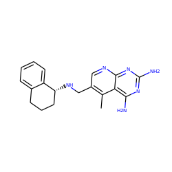 Cc1c(CN[C@@H]2CCCc3ccccc32)cnc2nc(N)nc(N)c12 ZINC000005891439