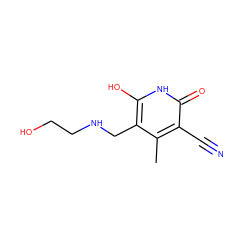 Cc1c(CNCCO)c(O)[nH]c(=O)c1C#N ZINC000103292882