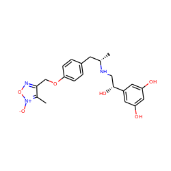 Cc1c(COc2ccc(C[C@H](C)NC[C@@H](O)c3cc(O)cc(O)c3)cc2)no[n+]1[O-] ZINC000028711842