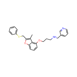 Cc1c(CSc2ccccc2)oc2cccc(OCCCNCc3cccnc3)c12 ZINC000013438487