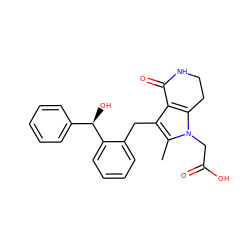 Cc1c(Cc2ccccc2[C@H](O)c2ccccc2)c2c(n1CC(=O)O)CCNC2=O ZINC000205445586