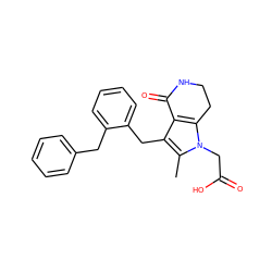 Cc1c(Cc2ccccc2Cc2ccccc2)c2c(n1CC(=O)O)CCNC2=O ZINC000205465249