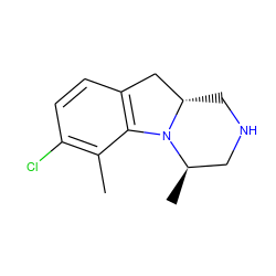 Cc1c(Cl)ccc2c1N1[C@H](C)CNC[C@H]1C2 ZINC000022010586